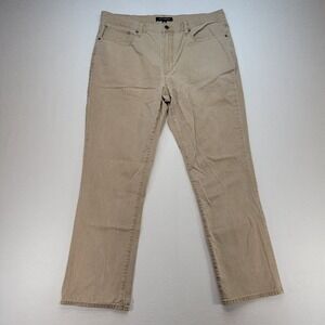 Lucky Brand Pants Mens 38x32 Khaki Tan 223 Straight Mid Rise Stretch Preppy
